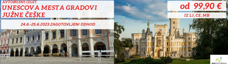 Dvodnevni izlet Unescova mesta gradovi južne Češke